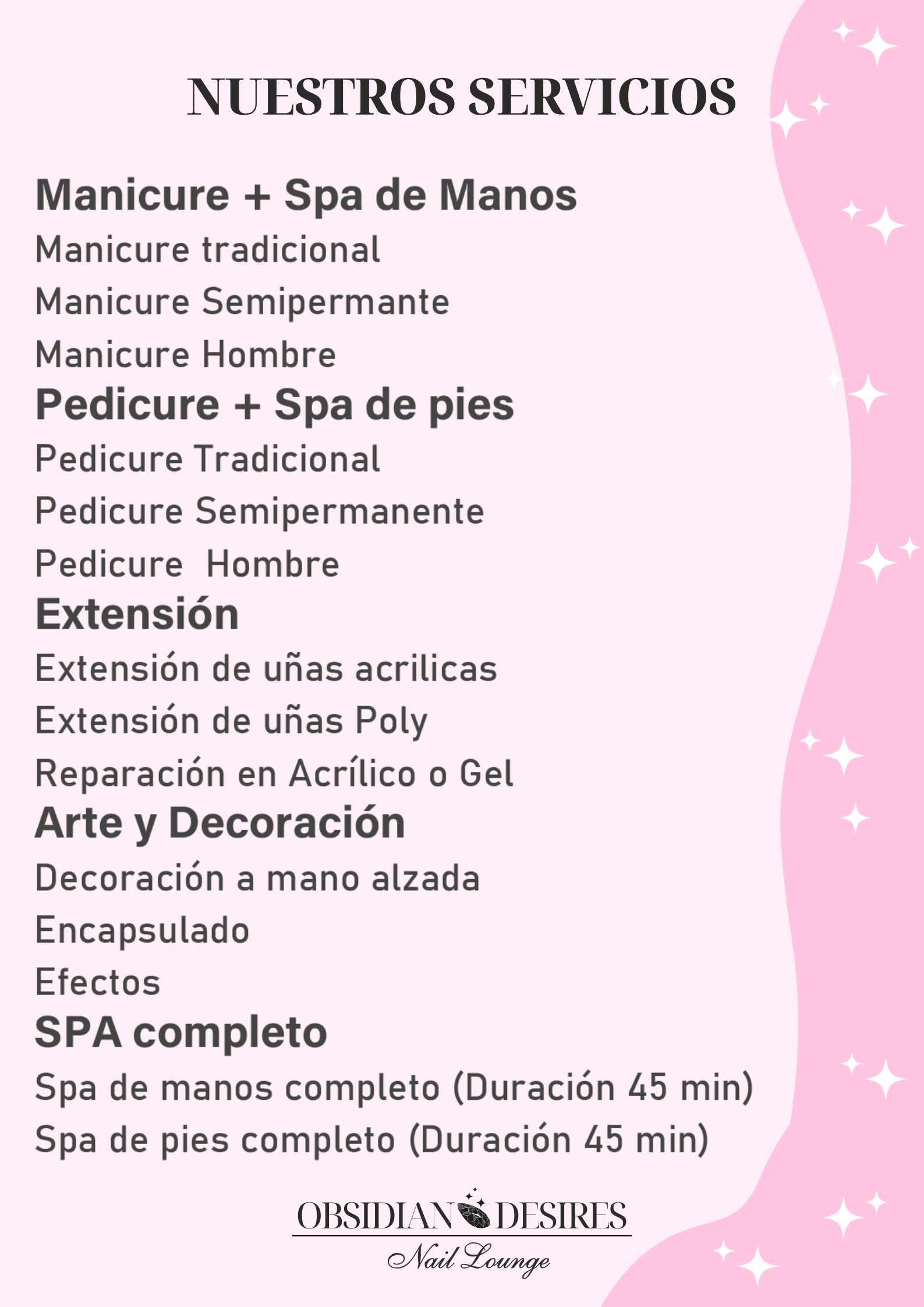 Lista de servicios